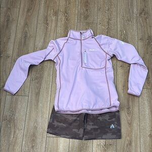Eddie Bauer Lavender Pink Quarter-Zip Pullover Size S